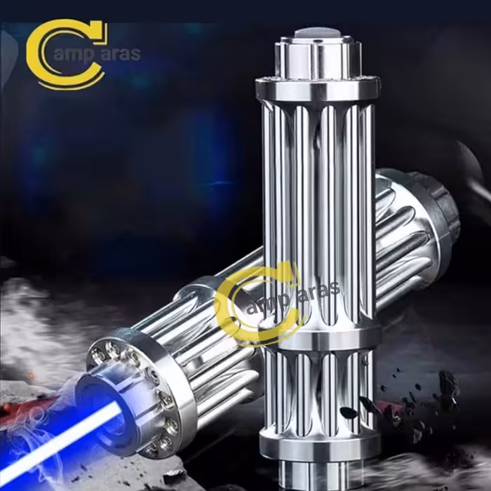 لیزر پوینتر حرارتی پاور بانک دار 50000MW USB017 نور آبی - کمپ آراس