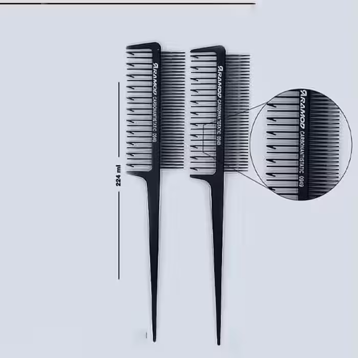 شانه دوطرفه دم باریک پلاستیکی رامود Ramod 0949