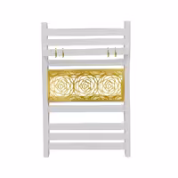 رادیاتور حوله خشک کن هاتیپس مدل آلومینیومی رز 50*80 سفید طلایی