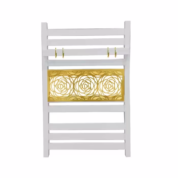 رادیاتور حوله خشک کن هاتیپس مدل آلومینیومی رز 50*80 سفید طلایی