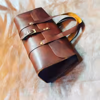 کیف مجلسی چرم طبیعی دست دوز 