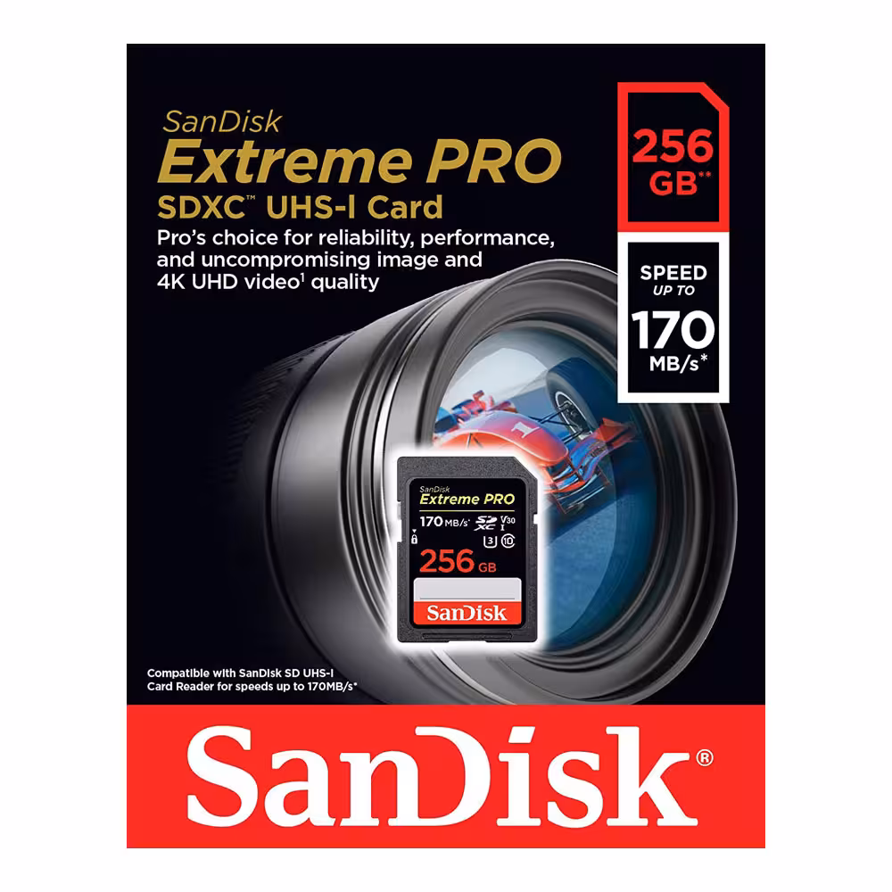 کارت حافظه اس دی سندیسک SD Sandisk 256GB 633X U3 170 MB/s