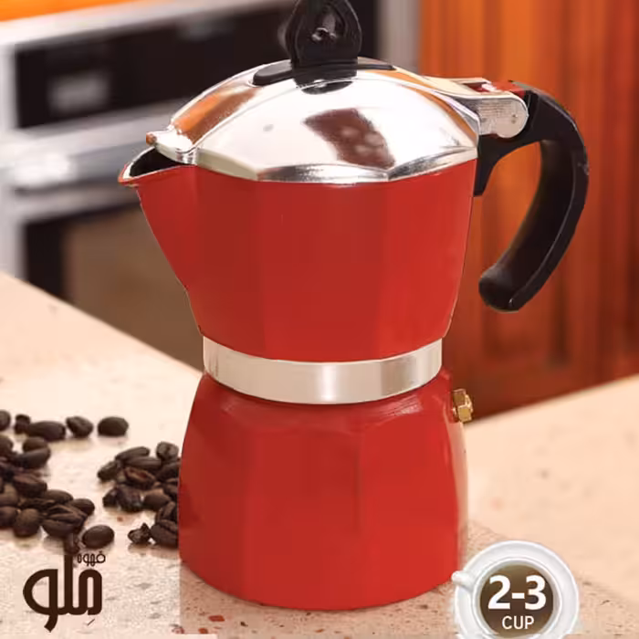 اسپرسو ساز جنوا مدل طرح ایتالیا قرمز2کاپ