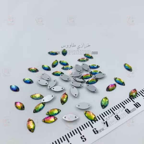 مارکیز پلاستیکی دوختنی 6 در 12 ( پر طاووسی ) بسته 50 عددی