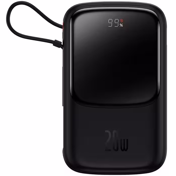 پاوربانک شارژر سریع 20 وات به همراه کابل لایتنینگ 10000 بیسوس Baseus Qpow Pro Fast Charge Power Bank PPQD020001