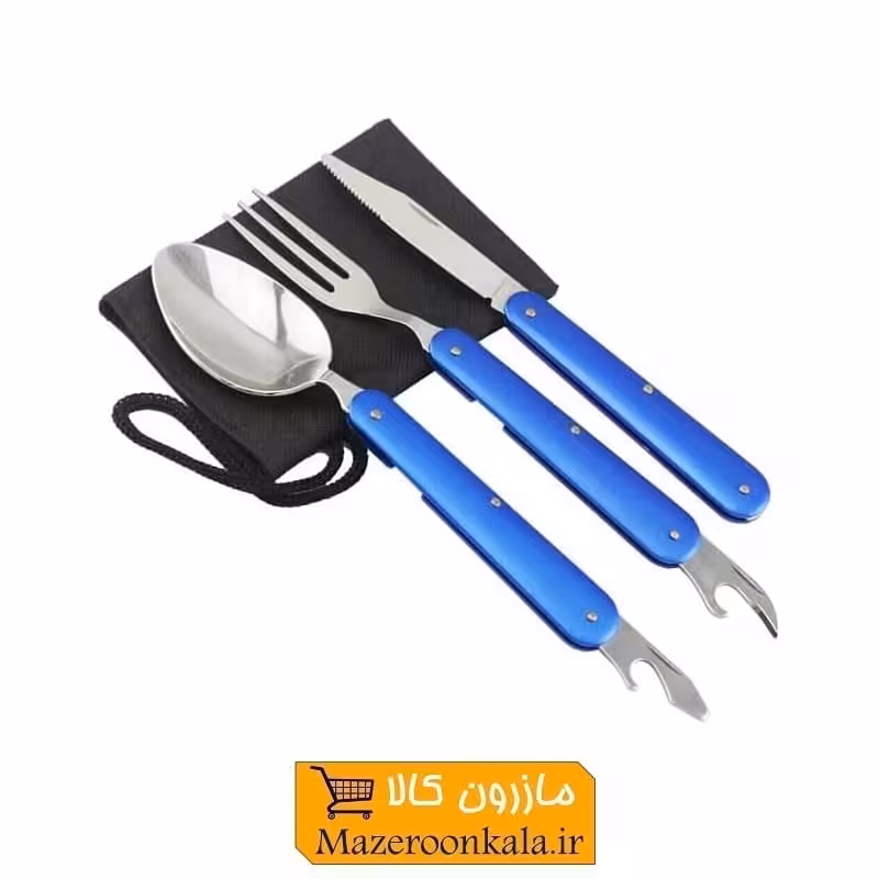ست قاشق، چنگال و چاقو تاشو سفری و کوهنوردی HKB-002