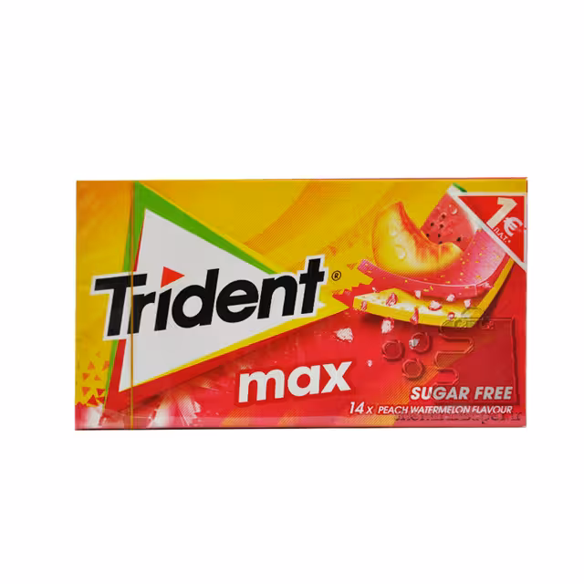 آدامس مکس تریدنت با طعم هلو و هندوانه بسته 14 عددی