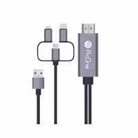 کابل تبدیل HDMI به USB-C / microUSB / لایتنینگ پرووان مدل PCH70 طول 1.8متر