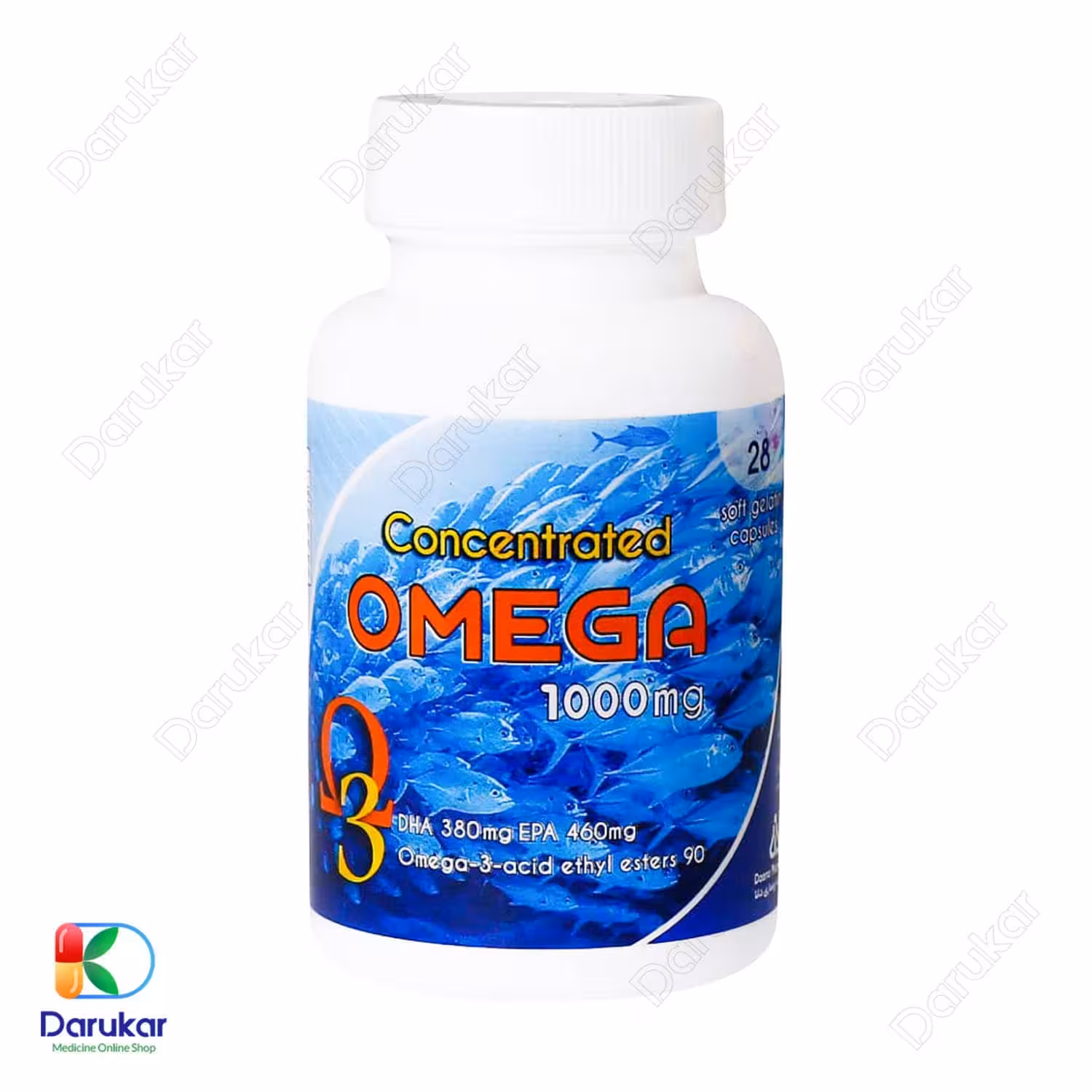 سافت ژل امگا تغلیظ شده 1000 میلی گرم دانا 28 عدد