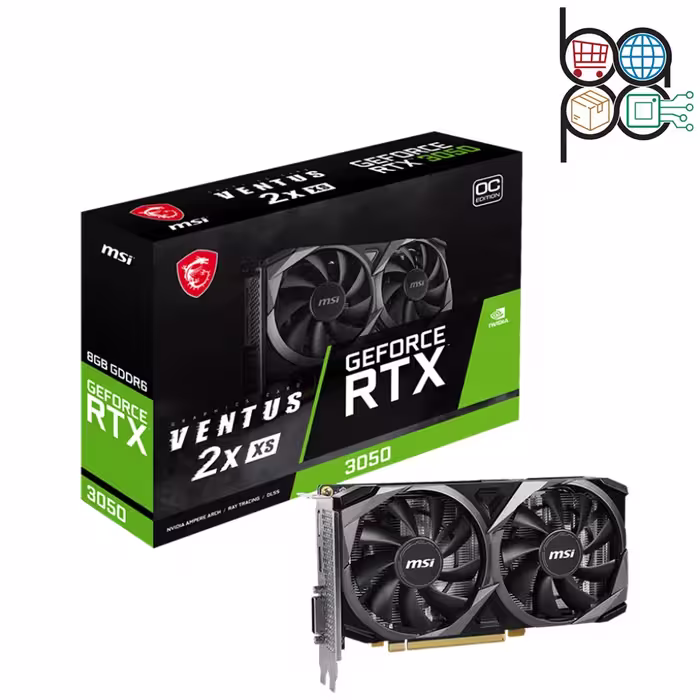 کارت گرافیک MSI RTX 3050 VENTUS 2X XS BLACK 8G OC