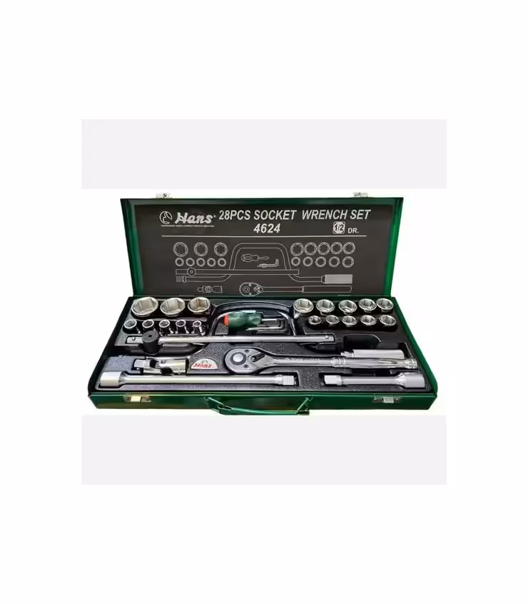 جعبه بکس 24 پارچه 6 پر 1/2 سفید هنس مدل 4624-6MT  ساخت تایوان