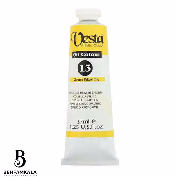 رنگ روغن وستا مدل Chrome Yellow Hue 13 حجم 37 میلی لیتر