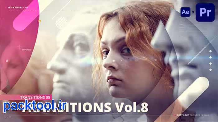 دانلود پروژه آماده پریمیر ترانزیشن و موشن گرافیک Transitions - پک تول