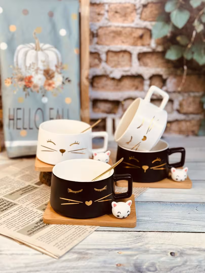 فنجون لته خوری گربه ای کد 5067