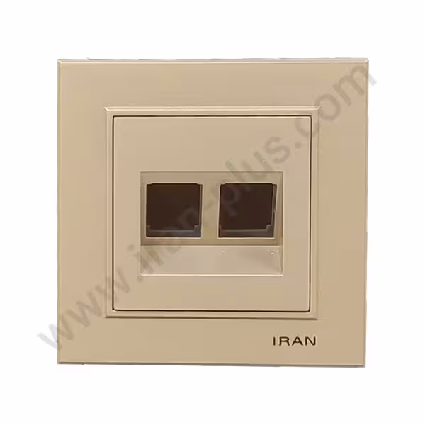 شبکه دوسوکت cat6 cat6 مدل برلیان رنگی بژ