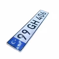 پلاک اسپرت خودرو ترکیه بغل آبی (بسته 2 عددی)