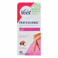نوار وکس موبر بدن ویت پوست نرمال با شی باتر رایحه آکای بری 20 عدد - veet