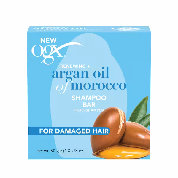 شامپو جامد بدون سولفات OGX حاوی روغن آرگان مناسب موهای آسیب دیده 80 گرم