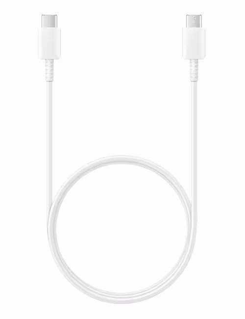 کابل شارژ سوپر فست سامسونگ 45 وات Type-C سفید