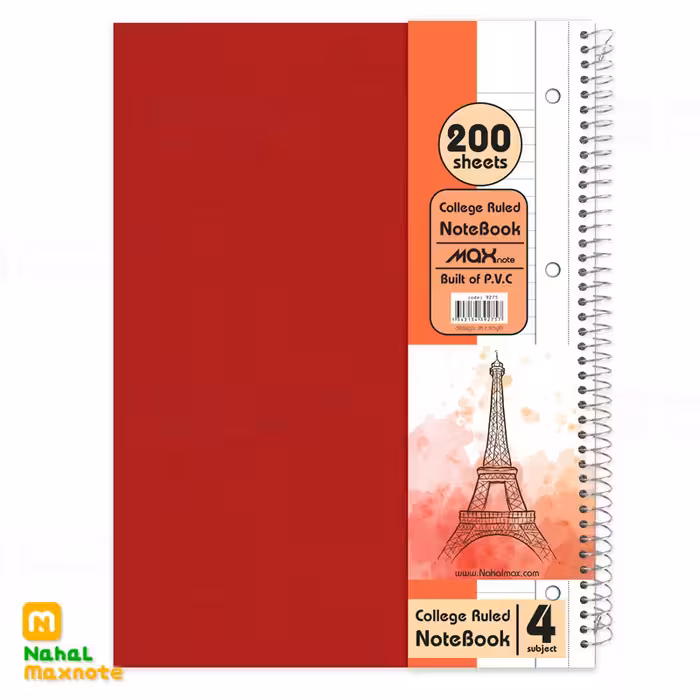 دفتر200 برگ سیمی کلاسوری جلد سخت رحلی کد 9275.طرح 2