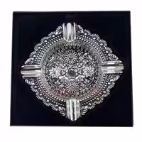 زیرسیگاری مدل  زورو نقره ای طرح گل کد a220033