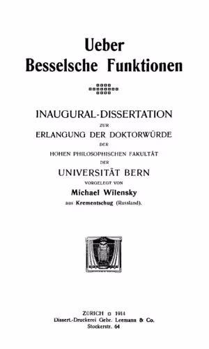 خرید و دانلود نسخه کامل کتاب Ueber Besselsche Funktionen