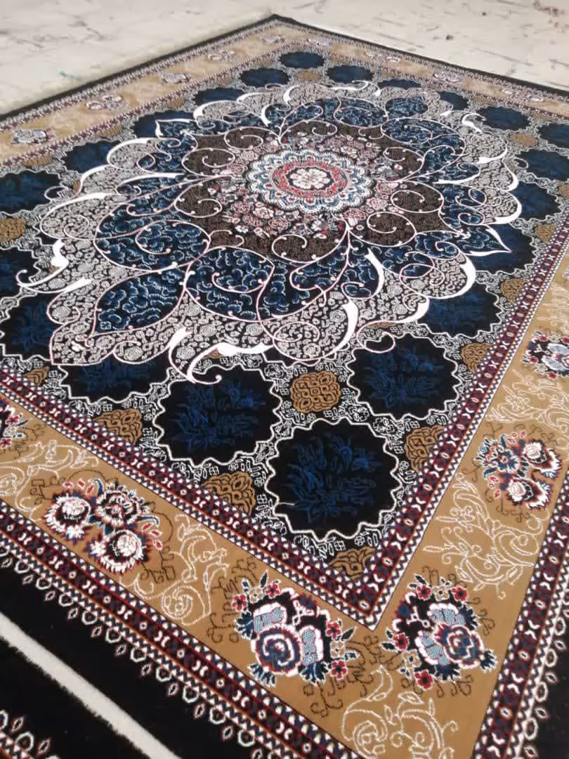 فرش ماشینی 9متری ارزان قیمت جدید کاشان(ارسال رایگان)