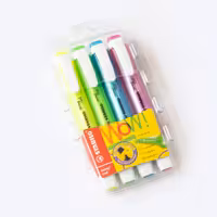 پک هایلایتر 4 عددی نئونی استابیلو (STABILO)