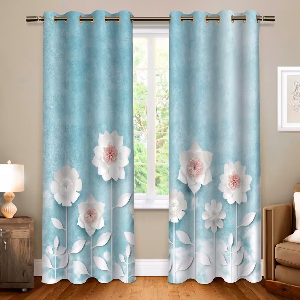 پرده پانچی کد 424 (طرح گل)