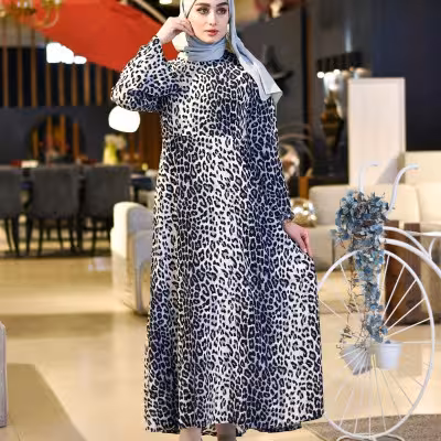 ماکسی پلنگی کرپ مدل آرمینا
