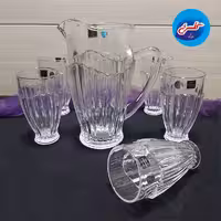 پارچ و 6 عدد لیوان کرون