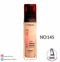 کرم پودر 32 ساعته لورآل شماره 145 Infallible Fresh Wear حاوی ویتامین C حجم 30 میل
