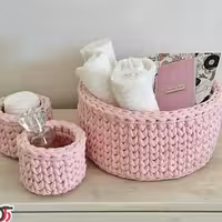 سبدبافت تریکو(سه عددباهم)