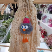 عروسک سرکلیدی جوجه خاکستری