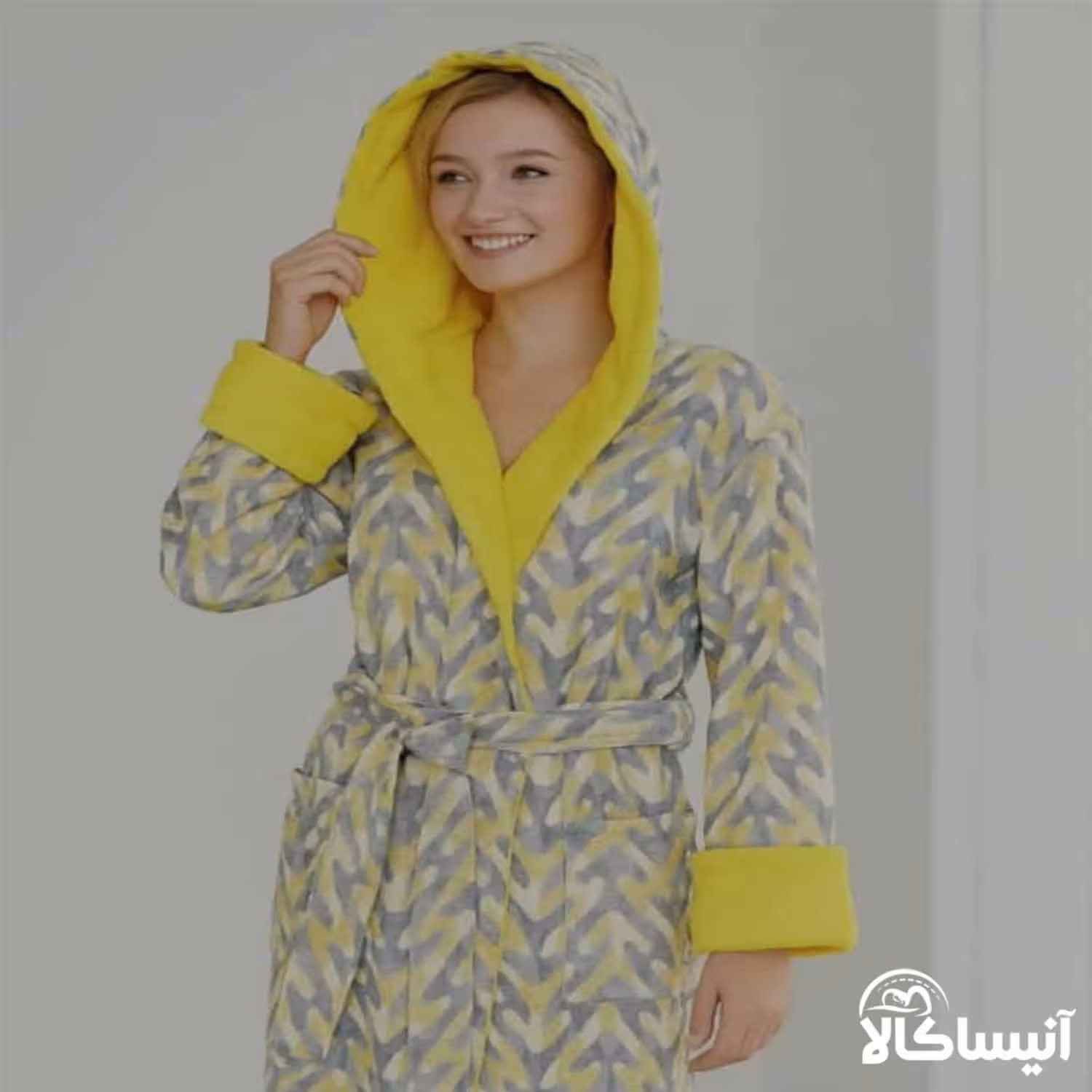 حوله پالتویی برق لامع مدل چاپی 115
