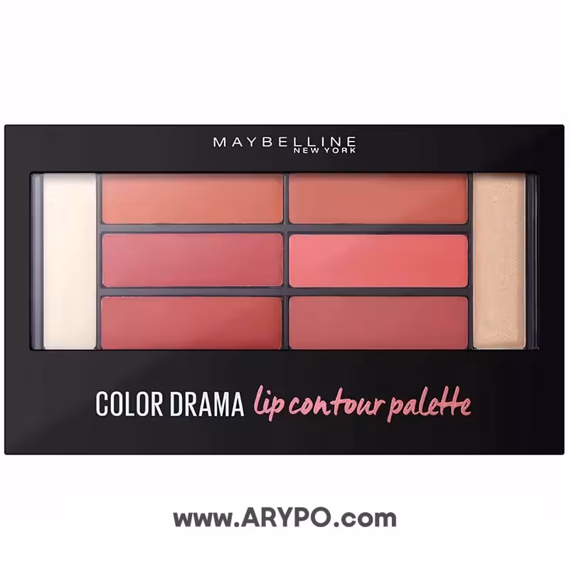 پالت رژلب و کانتور لب میبلین مدل Blushed Bombshell