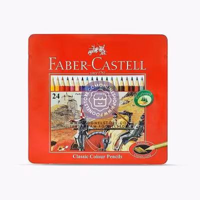 مدادرنگی فابرکاستل اورجینال جعبه فلزی مدل کلاسیک 24 عددی