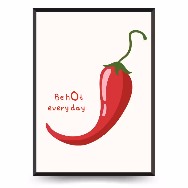 تابلو دکوراتیو فانتزی نوشته طرح Be Hot