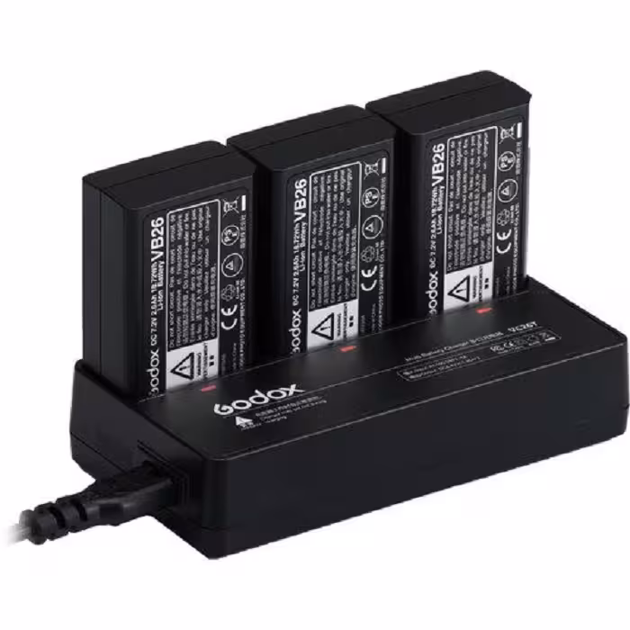شارژر 3 تایی باتری فلاش V1 گودکس | Godox VC26T Multi-Battery Charger for V1