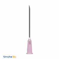 سر سوزن شفا گیج 18 صورتی بلند بسته 100 عددی