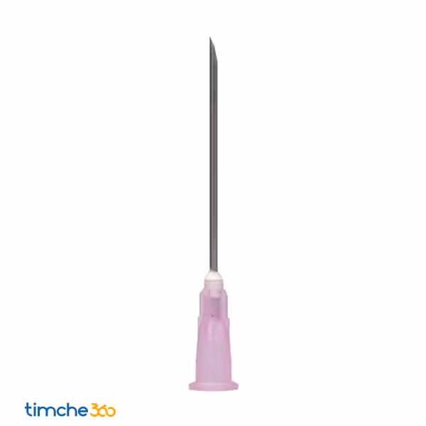 سر سوزن شفا گیج 18 صورتی بلند بسته 100 عددی