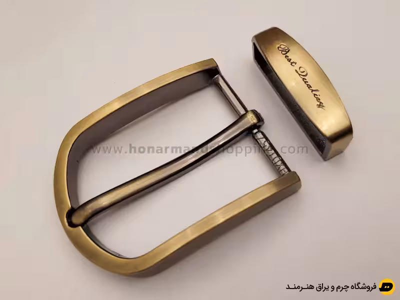 سگک کمربند زبانه دار رنگ زردقلم سایز 4