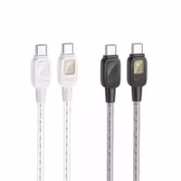 کابل شارژ 60 وات USB-C به USB-C هوکو مدل U124 طول 1.2 متر
