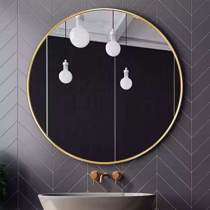 آینه مدل گرد فلزی طرح ظریف کد F-80