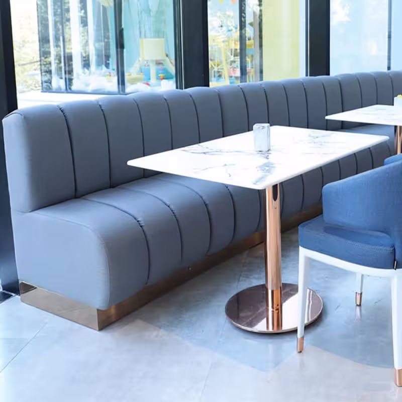 مبل رستورانی نظری مدل ناپولی کد F105 پایه ورق استیل