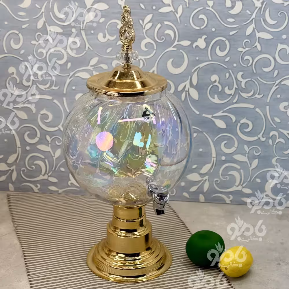 کلمن شیشه ای لیام پایه فلزی هفت رنگ