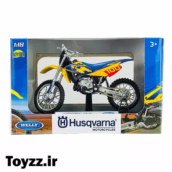 ماکت فلزی موتور تریل برند ویلی مدل HUSQVARNA CR125