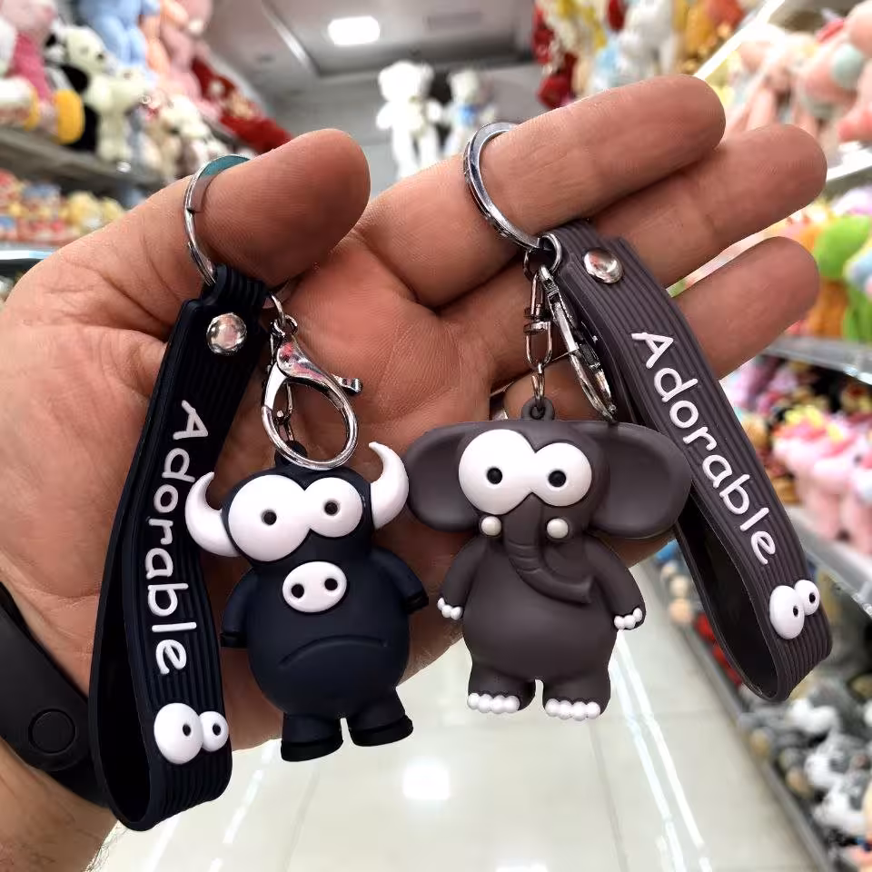 جاکلیدی سیلیکونی طرح  بوفالو و فیل خنگ با کیفت عالی  هر عدد 75