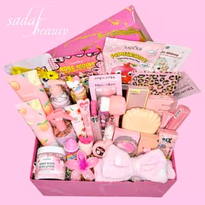 پک لوازم آرایشی صورتی کد034