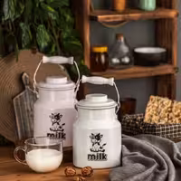 سطل شیر 2 لیتری فلزی چاپ دار | amazonchi